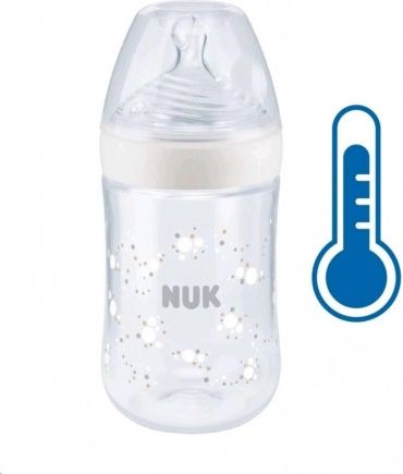 Kojenecká láhev NUK Nature Sense s kontrolou teploty 260 ml bílá, Bílá - obrázek 1