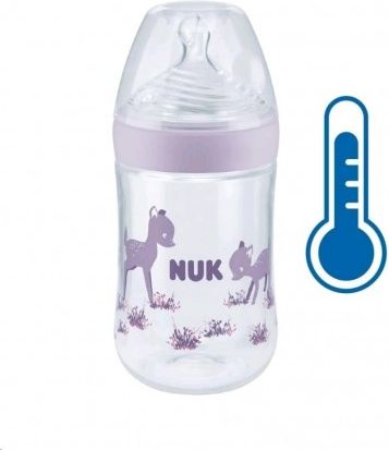 Kojenecká láhev NUK Nature Sense s kontrolou teploty 260 ml fialová, Fialová - obrázek 1