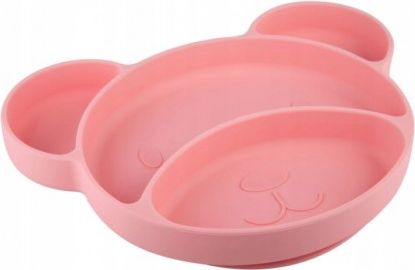 Canpol babies Silikonový talířek s přísavkou 500 ml - růžový - obrázek 1