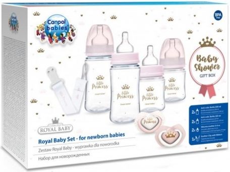 Canpol Babies Novorozenecká sada Royal Baby - Little Princess, růžová - obrázek 1