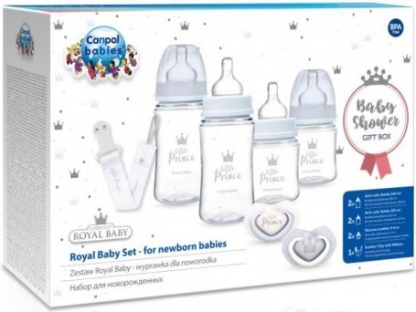 Canpol Babies Novorozenecká sada Royal Baby - Little Prince, modrá - obrázek 1