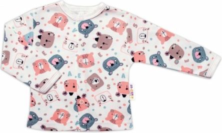 Baby Nellys Kojenecká košilka, New Teddy, růžová barva, Velikost koj. oblečení 56 (1-2m) - obrázek 1