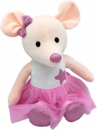 Plyšová hračka Tulilo Myška Lila, 25 cm - růžová - obrázek 1