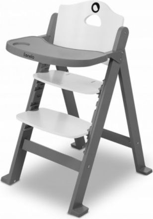 Lionelo Dřevěná jídelní židlička, stoleček - Floris, Grey Stone - obrázek 1
