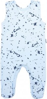 Kojenecké bavlněné dupačky Nicol Max light, Modrá, 56 (0-3m) - obrázek 1