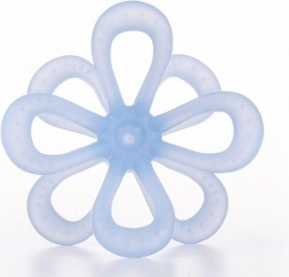 GiliGums Zklidňující silikonové kousátko Kvítek, modré - obrázek 1