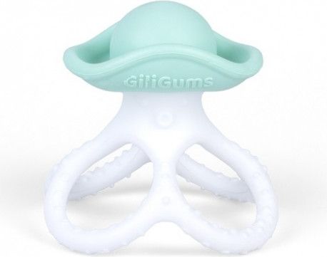 GiliGums Zklidňující silikonové kousátko Chobotnice, mátové - obrázek 1