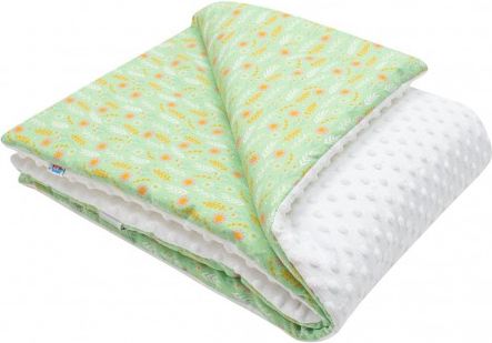 Dětská deka z Minky s výplní New Baby Harmony zelená 70x100 cm, Zelená - obrázek 1