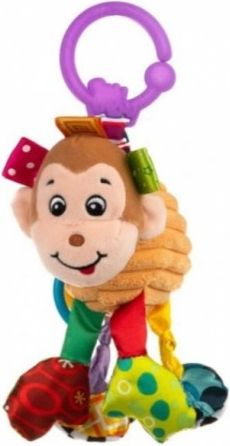 Bali Bazoo Závěsná hračka do kočárku Opice Maggie s vibrací, hnědá - obrázek 1