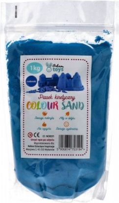 Adam Toys, Kinetický písek - modrý - 1kg - obrázek 1