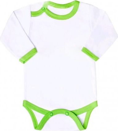 Kojenecké body New Baby s zeleným lemem, Zelená, 80 (9-12m) - obrázek 1