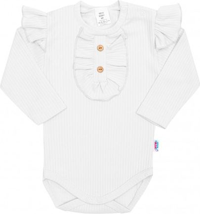 Kojenecké body New Baby Stripes bílé, Bílá, 56 (0-3m) - obrázek 1