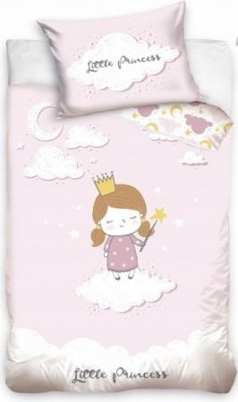 Carbotex Bavlněné dětské povlečení Little Princess, 120x90 cm, růžové - obrázek 1