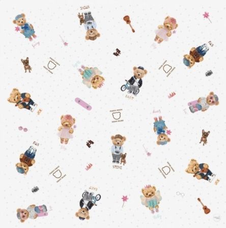Ceba Baby Ochranná podložka Fluffy Puffy Teddy Bears Team, 120 x 120 cm