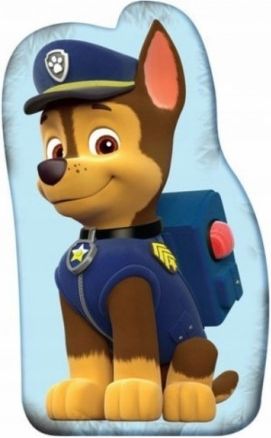 Carbotex Dětský dekorační polštářek Paw Patrol Chase - modrý - obrázek 1