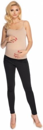 Be MaaMaa Těhotenské jeggins s pružným pásem - černé, Velikosti těh. moda L/XL - obrázek 1