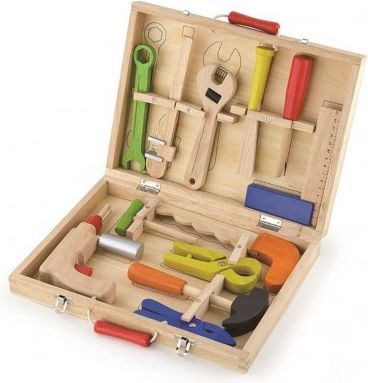 Dřevěné nářadí v kufříku Viga, Multicolor - obrázek 1