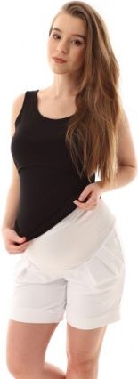 Gregx Těhotenské kraťasy DURO - bílé, Velikosti těh. moda XS (32-34) - obrázek 1