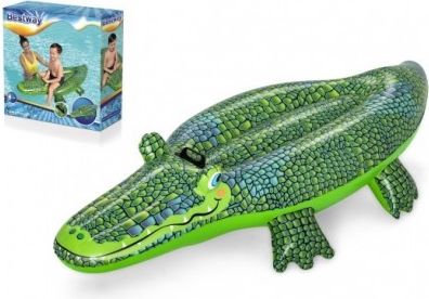 Krokodýl nafukovací s úchytem 152x71cm v krabici 20x20x6cm - obrázek 1