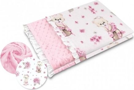 Bavlněná deka s Minky 100 x 75 cm, Míša Baletka, růžová - obrázek 1