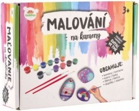 Malování na kameny/oblázky svítící ve tmě s barvami se štětci s doplňky v krabičce 20