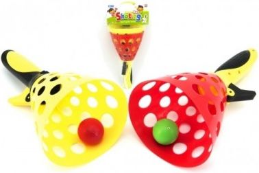 Catch ball hra plast 25cm 2ks+míček v síťce
