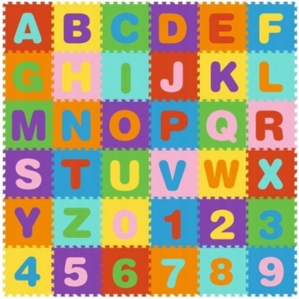 ECO TOYS Vzdělávací pěnové puzzle - Písmena a čísla - 36 ks - obrázek 1