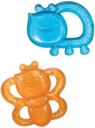 Infantino Chladící kousátka Garden - 2 ks, modrá/oranžová - obrázek 1
