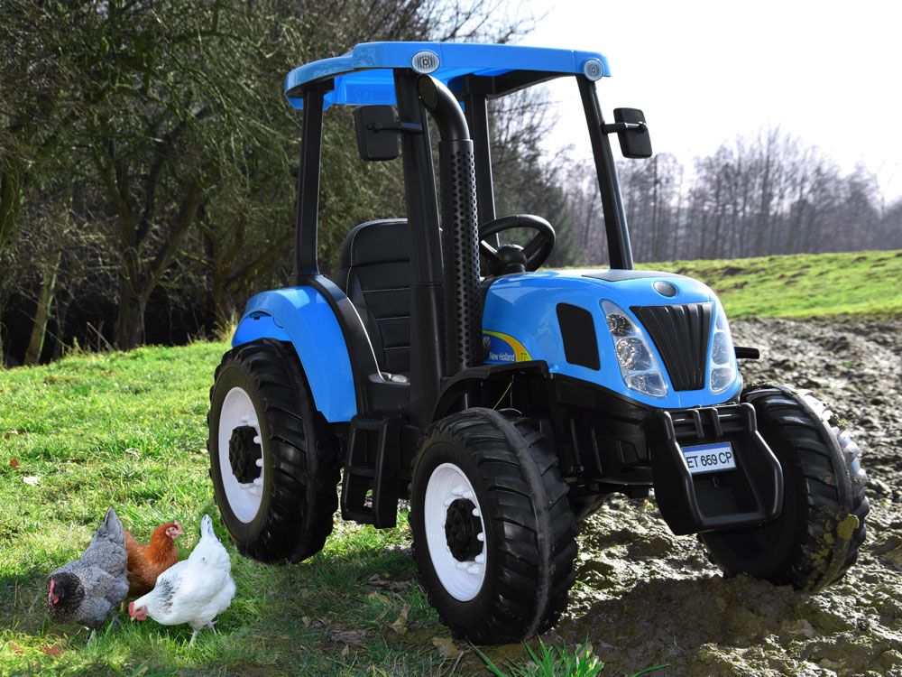 Dětský elektrický traktor New Holland Strong 24V modrý - obrázek 5