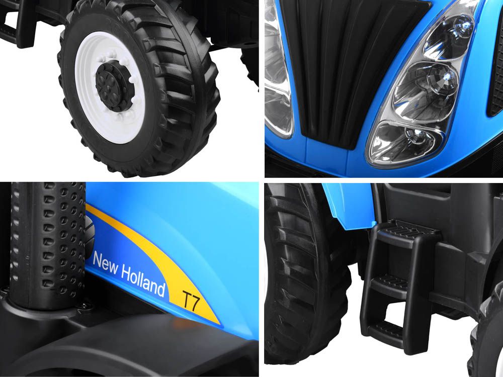 Dětský elektrický traktor New Holland Strong 24V modrý - obrázek 10