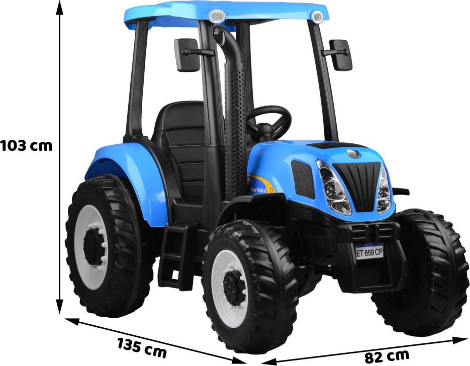 Dětský elektrický traktor New Holland Strong 24V modrý - obrázek 12