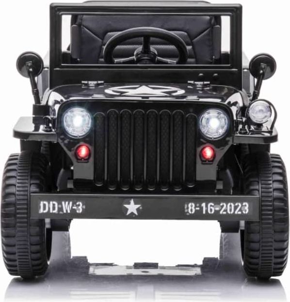 Dětský elektrický vojenský jeep willys SMALL 4x4 černý - obrázek 4