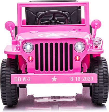 Dětský elektrický vojenský jeep willys SMALL 4x4 růžový - obrázek 11