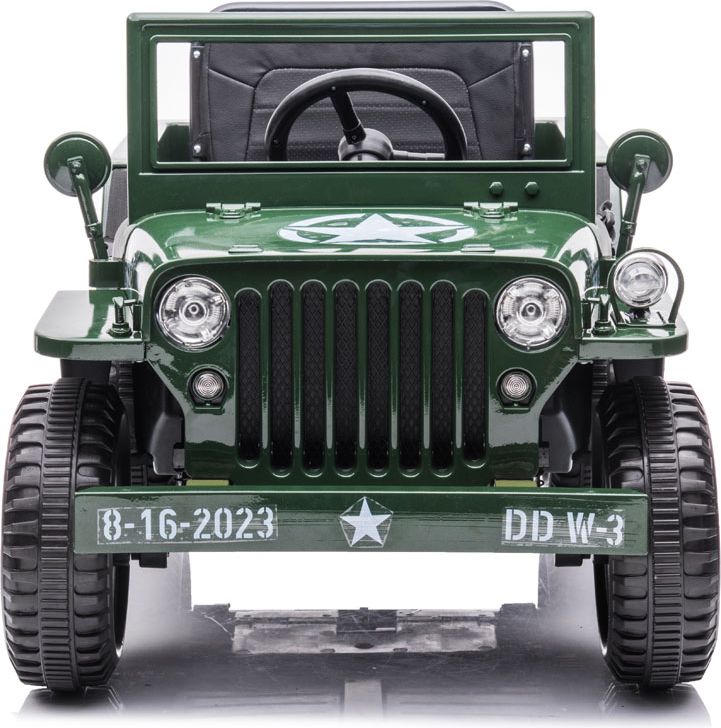 Dětský elektrický vojenský jeep willys SMALL 4x4 světle zelený - obrázek 11