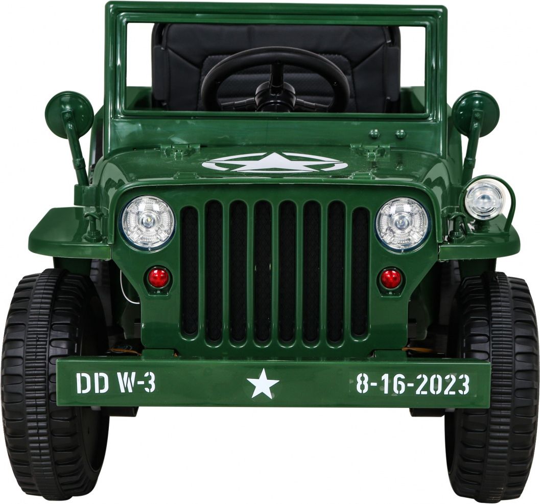 Dětský elektrický vojenský jeep willys SMALL 4x4 tmavě zelený - obrázek 5