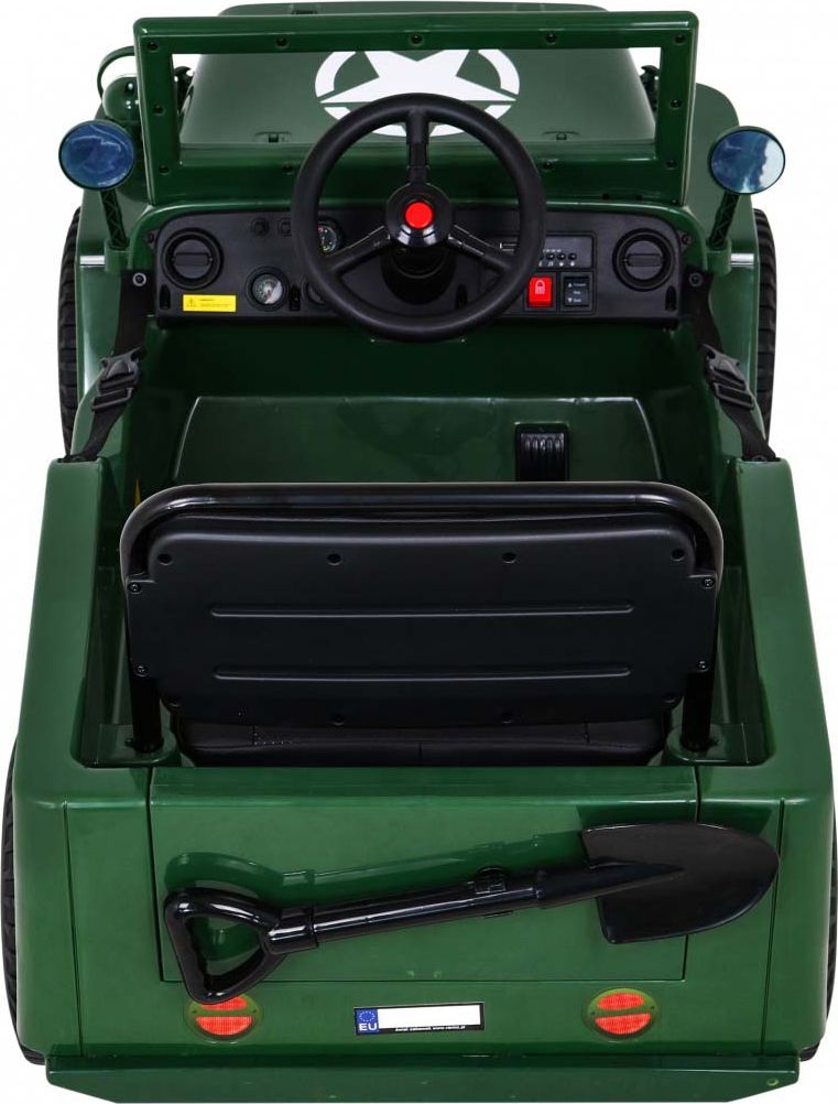 Dětský elektrický vojenský jeep willys SMALL 4x4 tmavě zelený - obrázek 9