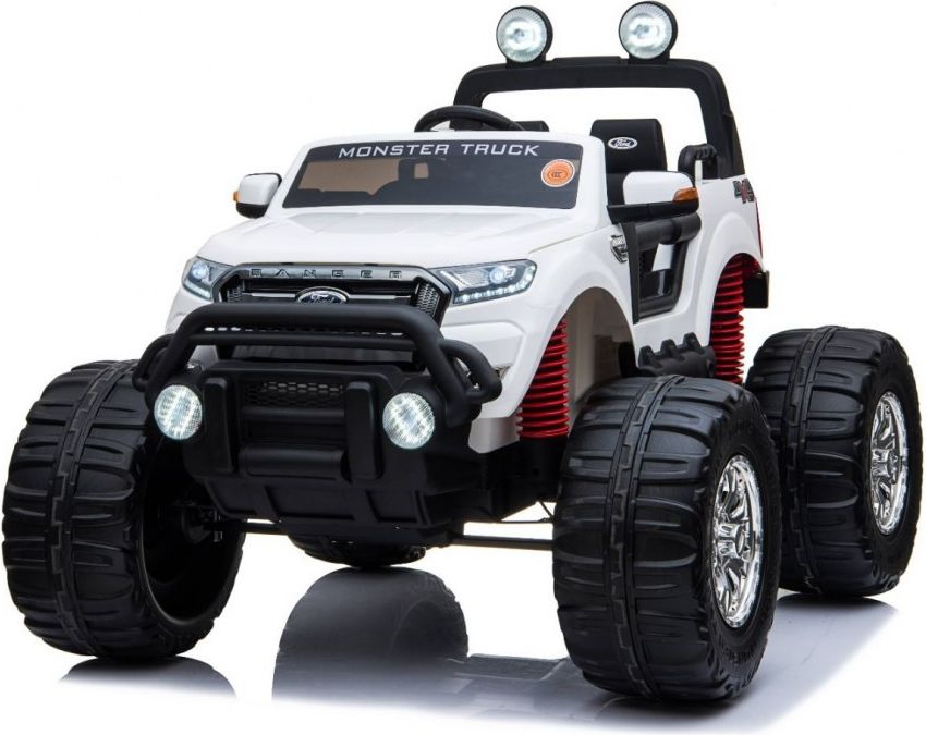 Elektrické autíčko Ford Ranger Monster Truck 4x4 - bílé s LCD - obrázek 6