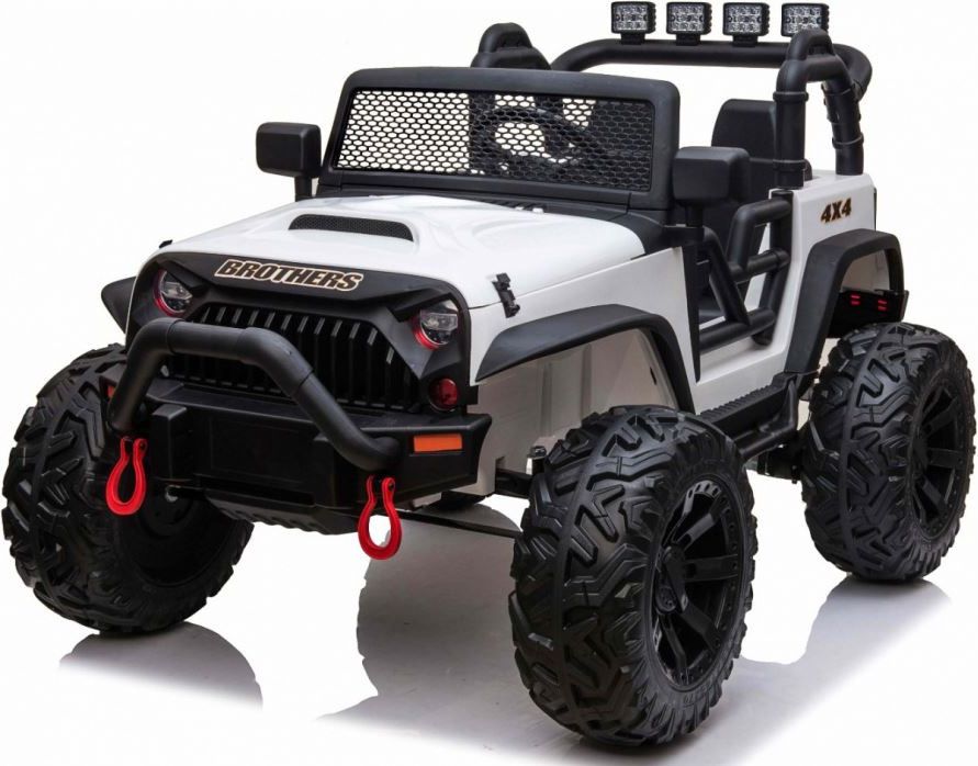 Elektrické autíčko Jeep Brothers - bílé - obrázek 2
