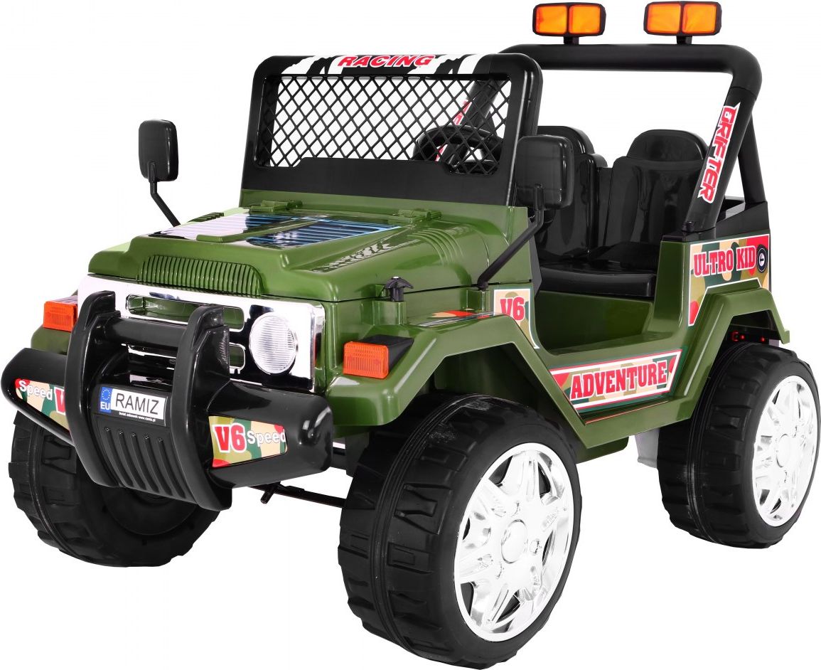 Elektrické autíčko Jeep Raptor, EVA kola, 2.4GHz - zelené - obrázek 1