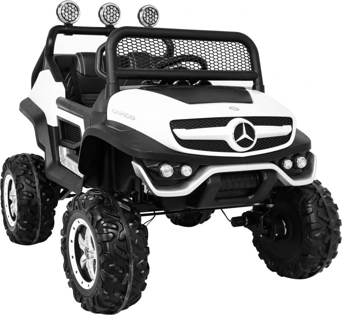 Elektrické autíčko Mercedes Unimog S, 4x4, 12V Bílé - obrázek 2