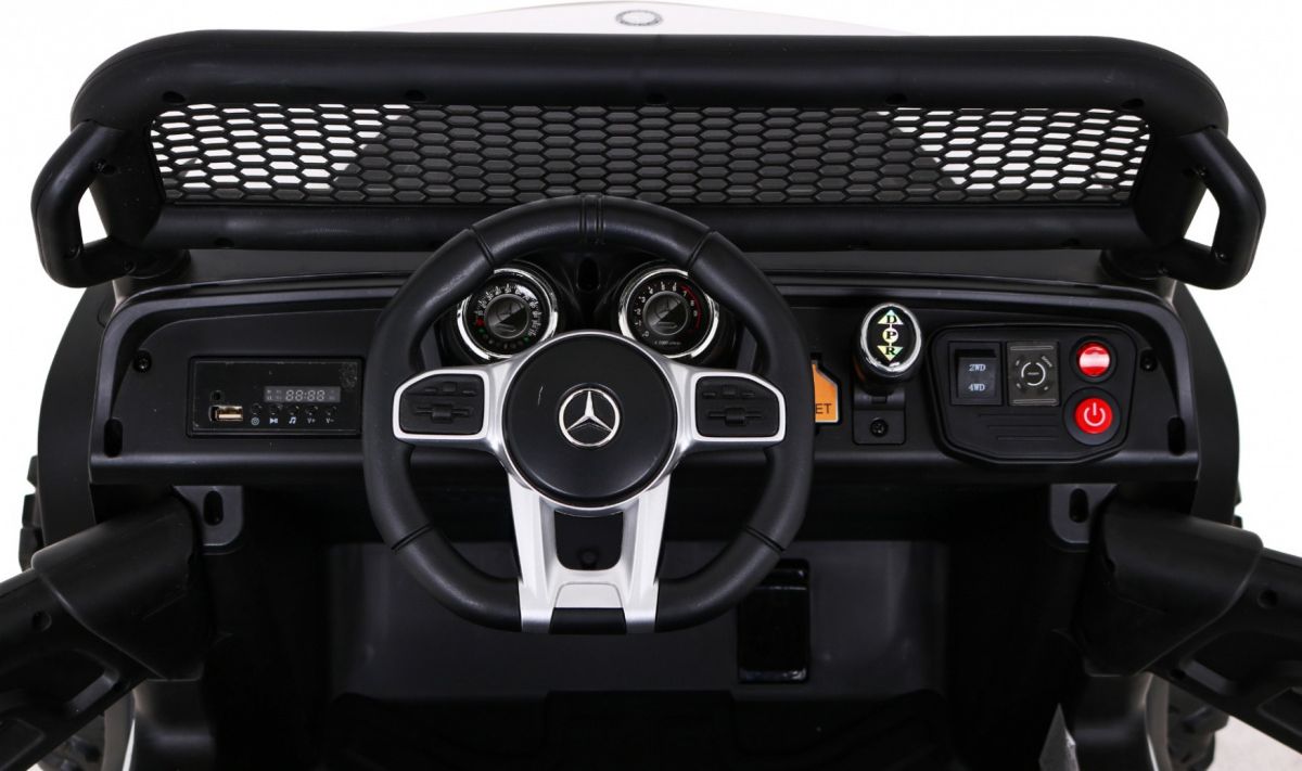Elektrické autíčko Mercedes Unimog S, 4x4, 12V Bílé - obrázek 10