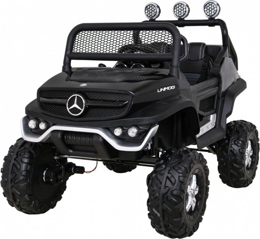 Elektrické autíčko Mercedes Unimog S, 4x4, 12V Černé - obrázek 1