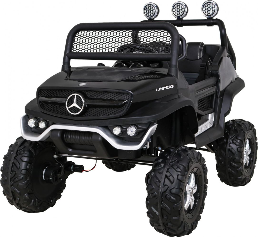 Elektrické autíčko Mercedes Unimog S, 4x4, 12V Černé - obrázek 4