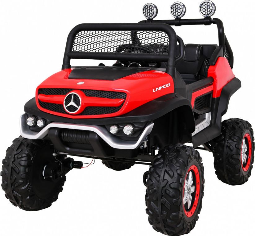 Elektrické autíčko Mercedes Unimog S, 4x4, 12V Červené - obrázek 1