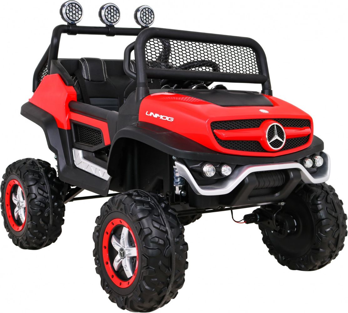 Elektrické autíčko Mercedes Unimog S, 4x4, 12V Červené - obrázek 3