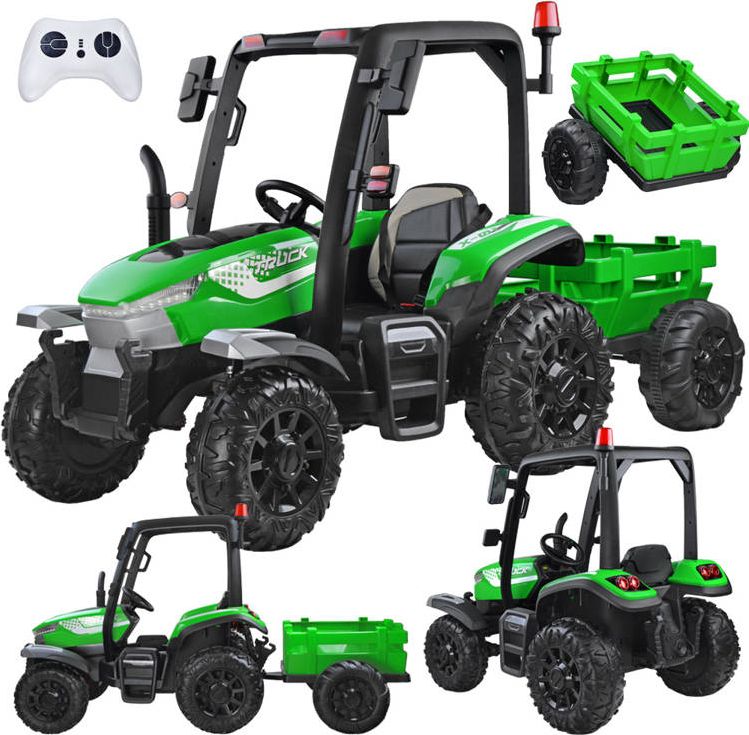 Elektrický traktor s přívěsem Blast BROWN - obrázek 4