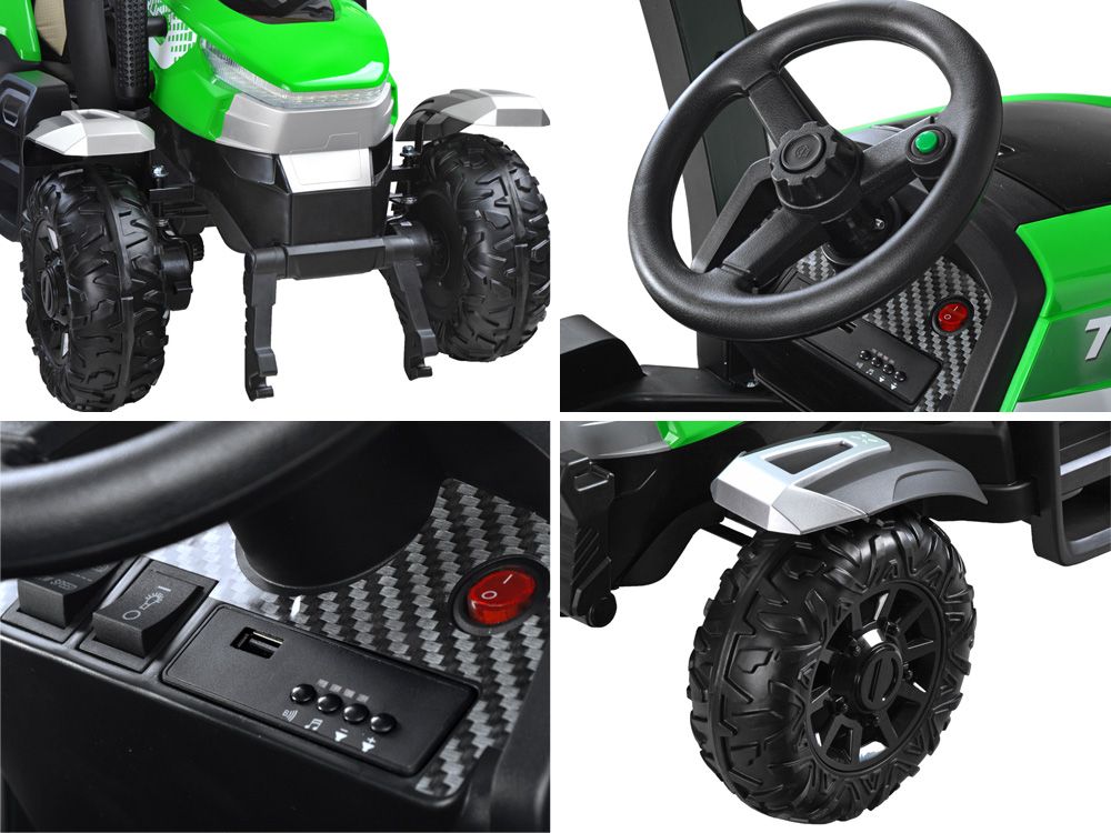 Elektrický traktor s přívěsem Blast RED - obrázek 11