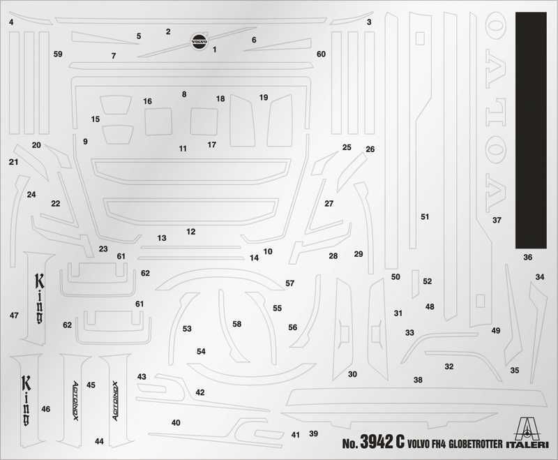 ITALERI Model Kit truck 3942 - VOLVO FH4 Globetrotter Medium Roof (1:24) - obrázek 14