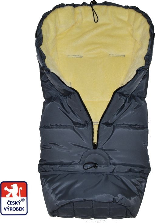 Zimní fusak do kočárku Dětský svět WINTER SPORT Fantasie 3v1 šedožlutý - obrázek 2
