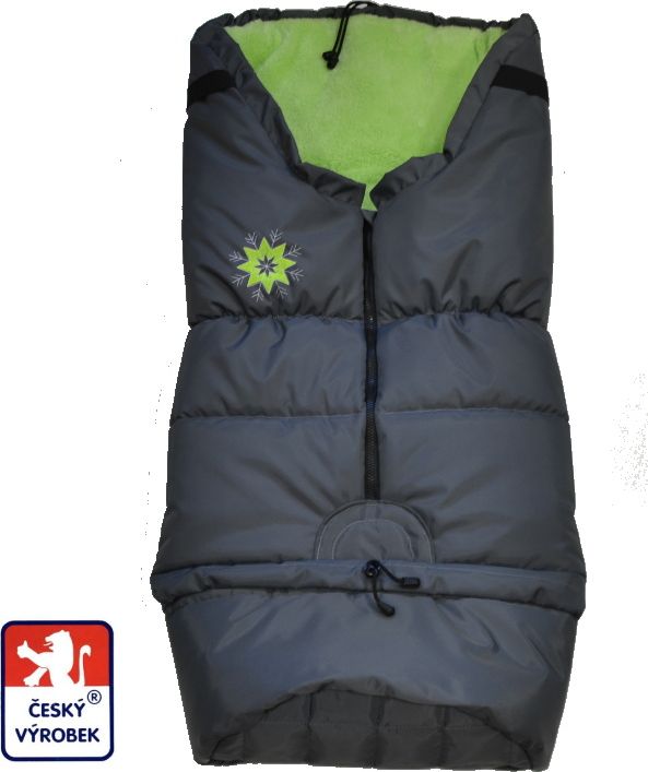 Zimní fusak do kočárku Dětský svět WINTER SPORT Fantasie 3v1 šedozelený - obrázek 1